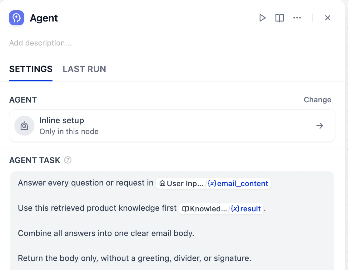 Agent タスクに本文のみのルールを追加