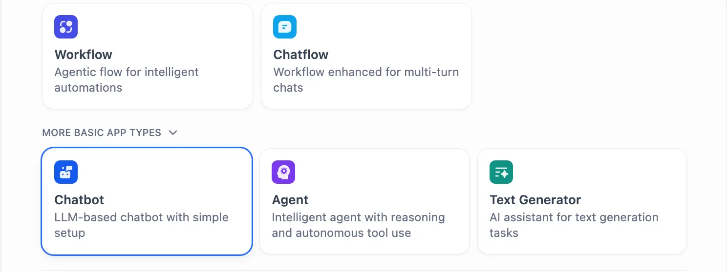 App Type Selector