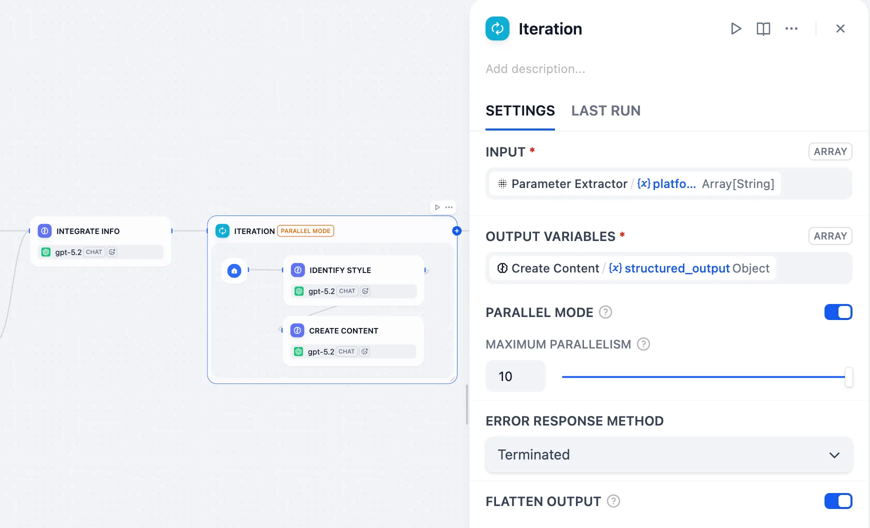 Iteration Configuration
